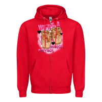 Red We're a perfect match Valentine's Day Zipper Hoodie - FaDigitalArtStudio