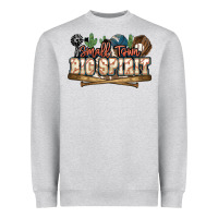 Heather Grey Small town big spirit Baseball Heavyweight Sweatshirt - HowdyJamesFarm