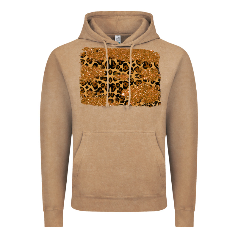 Leopard Glitter Background Vintage Hoodie by RanaPortraitStore | Teevron