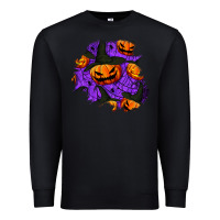 Black halloween pumpkin patch  1 Premium Sweatshirt - BundleAndBundleShop