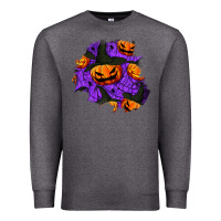 Charcoal Heather halloween pumpkin patch  1 Premium Sweatshirt - BundleAndBundleShop