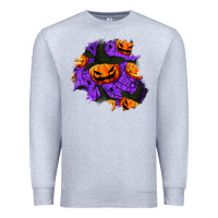 Heather Grey halloween pumpkin patch  1 Premium Sweatshirt - BundleAndBundleShop