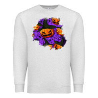 Oatmeal Heather halloween pumpkin patch  1 Premium Sweatshirt - BundleAndBundleShop