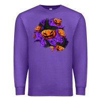 Purple halloween pumpkin patch  1 Premium Sweatshirt - BundleAndBundleShop
