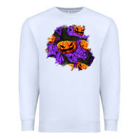 White halloween pumpkin patch  1 Premium Sweatshirt - BundleAndBundleShop