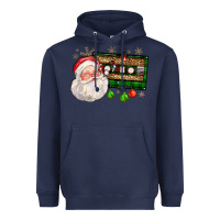 Navy santa cassette Heavyweight Hoodie - FaDigitalArtStudio
