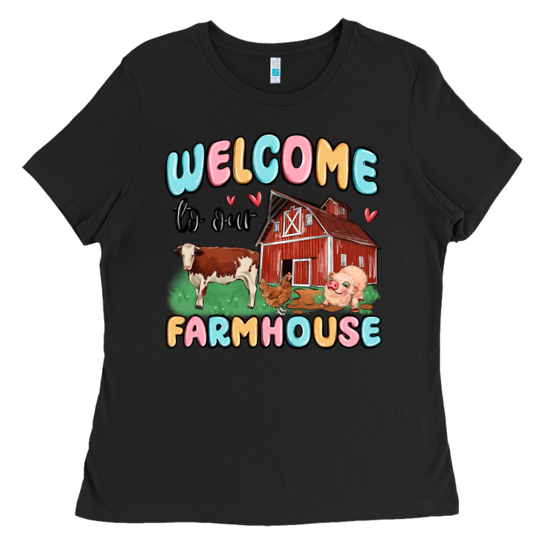 Welcome To Our Farmhouse Ladies Tee by MaliasSmallBusiness | Teevron