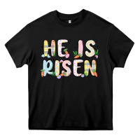 Black he is risen Heavy Core Tee - MaliasSmallBusiness