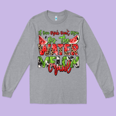 If You Drink Don't Drive Do The Watermelon Crawl Long Sleeve Tee Designed By Nancycooperartshop