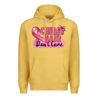 Antique Gold Breast Cancer Chemo hair don't care Premium Hoodie - FaDigitalArtStudio