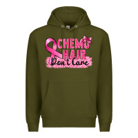 Army Green Breast Cancer Chemo hair don't care Premium Hoodie - FaDigitalArtStudio