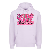 Lilac Breast Cancer Chemo hair don't care Premium Hoodie - FaDigitalArtStudio