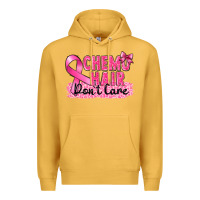 Mustard Breast Cancer Chemo hair don't care Premium Hoodie - FaDigitalArtStudio