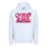 White Breast Cancer Chemo hair don't care Premium Hoodie - FaDigitalArtStudio