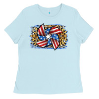 Baby Blue 4th of July Pinwheel Ladies Tee - Jasminsmagicworld