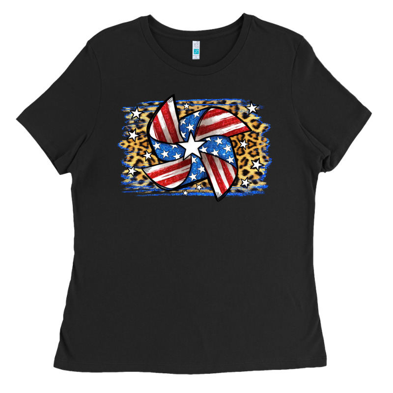 4th Of July Pinwheel Ladies Tee by Jasminsmagicworld | Teevron