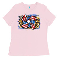 Bubblegum Pink 4th of July Pinwheel Ladies Tee - Jasminsmagicworld