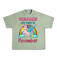 Oil Green unicorns are born in november Urban Heavy Tee - Jasminsmagicworld