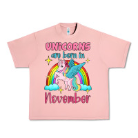 Salmon unicorns are born in november Urban Heavy Tee - Jasminsmagicworld