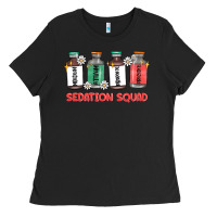 Black sedation squad Ladies Tee - MaliasSmallBusiness