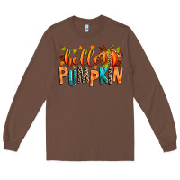 Chestnut Hello pumpkin Long Sleeve Tee - RanaPortraitStore