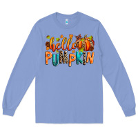 Colony Blue Hello pumpkin Long Sleeve Tee - RanaPortraitStore