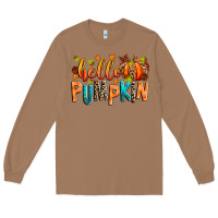 Toasted Coconut Hello pumpkin Long Sleeve Tee - RanaPortraitStore
