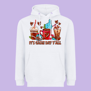 American Football Coffee Cups Heavyweight Hoodie Designed By Fadigitalartstudio