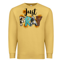 Antique Gold Just Pray Premium Sweatshirt - FaDigitalArtStudio
