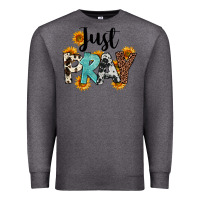 Charcoal Heather Just Pray Premium Sweatshirt - FaDigitalArtStudio
