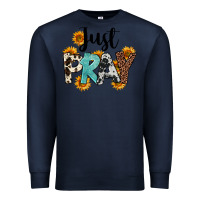 Navy Just Pray Premium Sweatshirt - FaDigitalArtStudio
