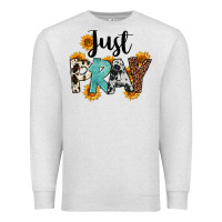 Oatmeal Heather Just Pray Premium Sweatshirt - FaDigitalArtStudio