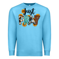 Ocean Blue Just Pray Premium Sweatshirt - FaDigitalArtStudio
