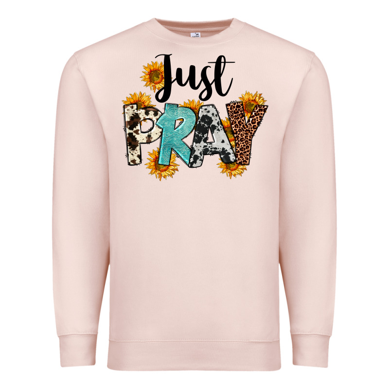 Just Pray Premium Sweatshirt by FaDigitalArtStudio | Teevron