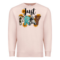 Pale Pink Just Pray Premium Sweatshirt - FaDigitalArtStudio