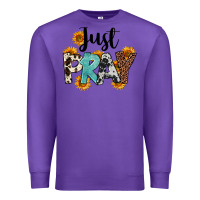 Purple Just Pray Premium Sweatshirt - FaDigitalArtStudio