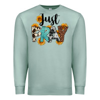 Seafoam Just Pray Premium Sweatshirt - FaDigitalArtStudio