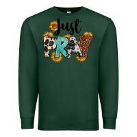 Sports Green Just Pray Premium Sweatshirt - FaDigitalArtStudio