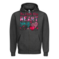 Charcoal Heather you make my heart sing Zipper Hoodie - OliviaCreatesArt