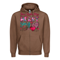 Chestnut you make my heart sing Zipper Hoodie - OliviaCreatesArt