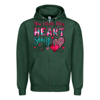 Sports Green you make my heart sing Zipper Hoodie - OliviaCreatesArt