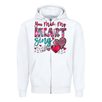 White you make my heart sing Zipper Hoodie - OliviaCreatesArt