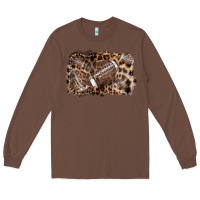 Chestnut Football background leopard Long Sleeve Tee - NancyCooperArtShop
