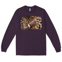 Plum Football background leopard Long Sleeve Tee - NancyCooperArtShop