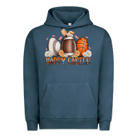 Pigment Midnight Navy happy easter day eggs Urban Hoodie - RacoonDesign