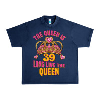 Navy the queen is 39 long live the queen Urban Heavy Tee - Jasminsmagicworld