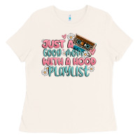 Bone just a good mom with a hood playlist Ladies Tee - MaliasSmallBusiness