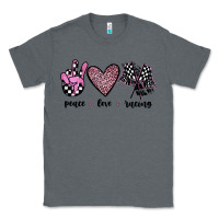 Charcoal Heather peace love racing Classic Tee - JahusDesignShop