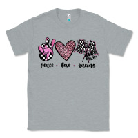 Heather Grey peace love racing Classic Tee - JahusDesignShop