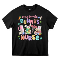 Black every favorite bunnys nurse Heavy Core Tee - MaliasSmallBusiness